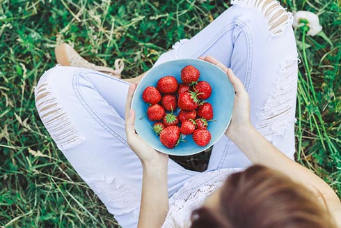 So lecker aussehende Erdbeeren machen Appetit!