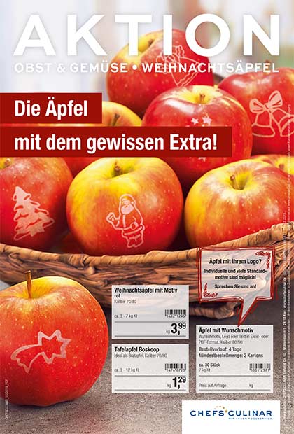 Motiväpfel für Weihnachten