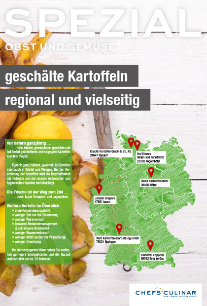 Geschälte Kartoffeln