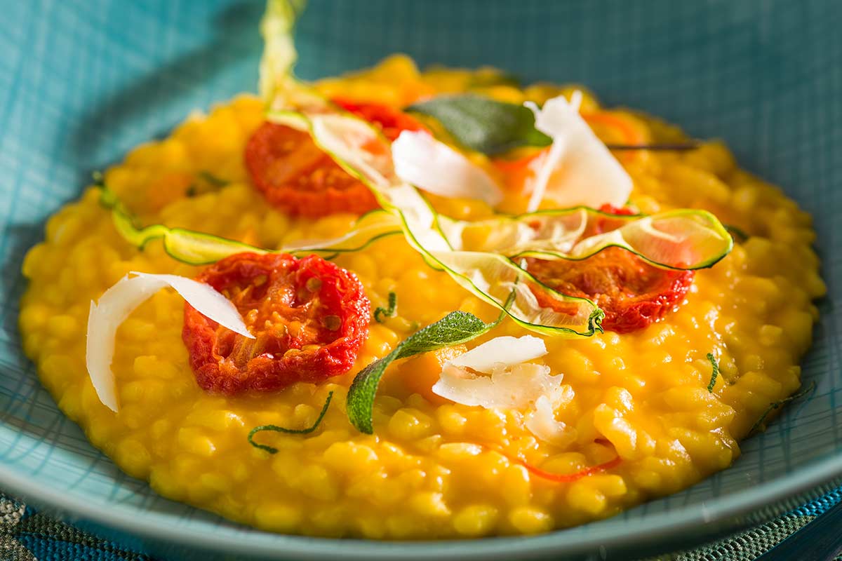 Kürbis-Risotto mit Pecorino