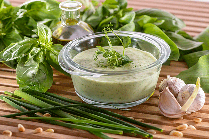 Pesto-Schaumsuppe