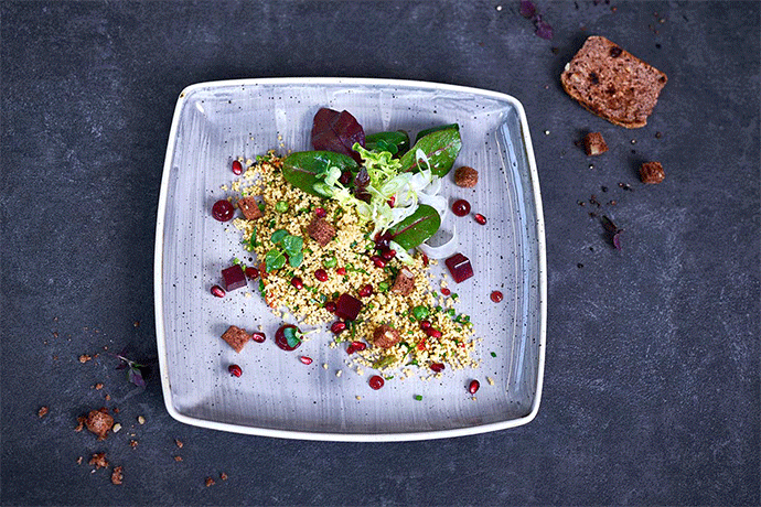 Taboulé mit Granatapfel-Kräutersalat